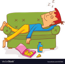 sleeping on sofa royalty free vector image