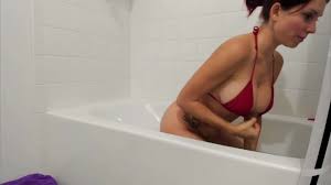 WEBCAM: Behind The Scenes Big Boobs Red Bikini Top Bathtub JOI - Trailer -  Lelu Love - Personal Porn