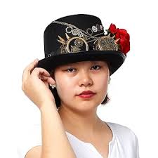 Amazon.com: BLESSUME Unisex Steampunk Top Hats Goggles Gears Costume  Accessory(Various Claasic Styles) (B, Head Circumference about 58cm/22.8")  : Clothing, Shoes & Jewelry