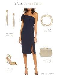 Navy Dress For A Fall Wedding Dress For The Wedding Blue Dress Outfits Fall Wedding Attire Navy Blue Dress Outfit