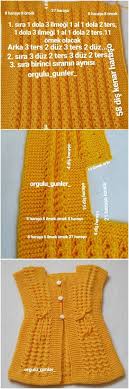 Tam 12 Adet Orgu Bebek Yelek Modeli Resimli Anlatimli Yapilisi Baby Knitting Patterns Bebek Yelek Krose