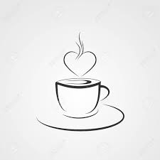 I want some more design well here you go. Coffee Cup With Steam In The Form Of A Heart Black And White Royalty Free Cliparts Vectors And Stock Illustration Image 132919928