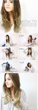 How To Round Brush Your Own Hair To Create The Perfect Blow Out Blowout Hair Dry Long Hair Curls For Long Hair