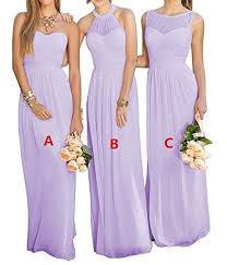 Lovelybride Pink A Line Long Chiffon Prom Bridesmaid Dress Wedding Par Sleeveless Bridesmaid Dresses
