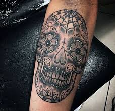 Black And White Realistic Sugar Skull Tattoo 100 Sugar Skull Tattoo Designs For Men Cool Calavera Ink Ideas In 2020 Skull Tattoo Design Skull Tattoo Tattoo Designs Men