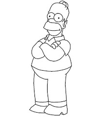 Homer Simpson From The Simpsons Coloring Page Coloring Sun Di 2020