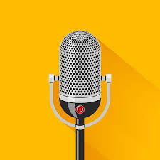 Retro Stage Microphone Silhouette Studio Voice Karaoke And Karaoke Microphone Retro