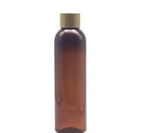 Beauty Customization 100 Ml 120 Ml 150 Ml Amber Pet Plastic Bamboo Wood  Screw Cap Bottle Round Shoulder Large Capacity Makeup Remover Toner Bottle
