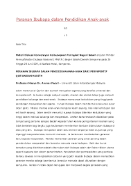 Itu membuat islam berkembang dan menyebar diberbagai daerah di nusantara, salah satunya tanah jawa. Doc Peranan Ibubapa Dalam Pendidikan Anak Anak Zainal Ariffin Academia Edu