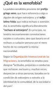 La palabra también suele utilizarse en forma extendida con la fobia hacia los grupos étnicos diferentes o hacia las personas cuya fisonomía social, cultural y política se desconoce. D On Twitter Estimada Eso No Es Xenofobia Eso Es Simplemente Racismo Y Discriminacion La Invito A Leer La Definicion Https T Co Rvnmzkbtwd