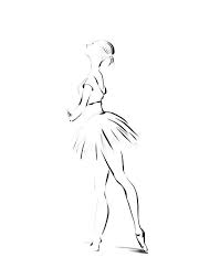 Ballet Dancer Drawing Black And White Ballerina Drawing Art Print Minimalist Art Black And White Drawing Ballet Dance Modern A Tatuagem De Bailarina Desenho De Bailarina Pinturas Em Tela Simples