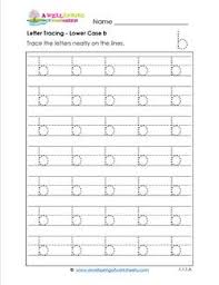 26 printable alphabet upper and lower case | letters tracing worksheets for . Letter Tracing Lower Case B Handwriting Practice