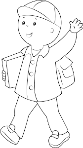 The drawings are simply done so that children can do them without the assistance of adults. Caillou Going To School Coloring Page Free Printable Coloring Pages For Kids