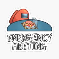 Among Us Red Emergency Meeting Sticker By Pinkmonster2020 In 2020 Bubble Stickers Print Stickers Cute Stickers