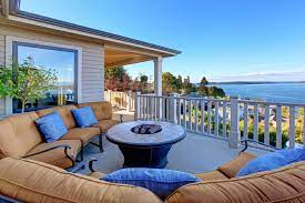 Blend of dark wood decor. Second Story Balcony Additions Modernize