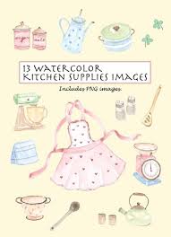 Clip Art Aquarell Vintage Kuche Liefert Set 13 Bilder Etsy In 2020 Clip Art Watercolor Art Colored Pencils
