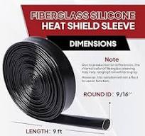 Silicone Fiberglass Sleeve Heat Shield Wire Protective High ...