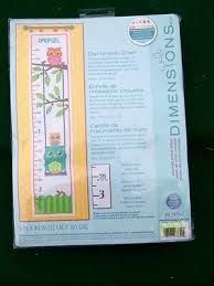 Owl Growth Chart 11ct Counted Cross Stitch Kit Dimensions 9