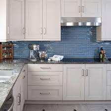 Blue and grey backsplash, image by:asterbudget.info blue and grey small kitchen feat glass for more details about the blue and grey backsplash here, we add a video tutorial from youtube about. 75 Blue Backsplash Ideas Navy Aqua Royal Or Coastal Blue Design