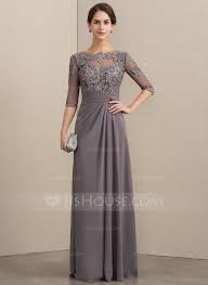 A Line Princess Scoop Neck Floor Length Chiffon Lace Mother Of The Bride Dress With Beading Sequins 008152153