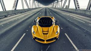 Free us shipping · highly durable · custom murals · easy installation Yellow Ferrari Laferrari Sports Car Wallpapers Desktop Background