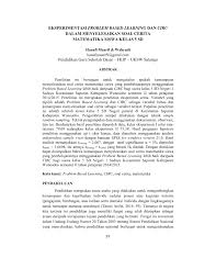 Ada digambar,tentukan x dan y. Pdf Eksperimentasi Problem Based Learning Dan Circ Dalam Menyelesaikan Soal Cerita Matematika Siswa Kelas 5 Sd