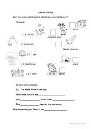 Math printables cover multiplication and times tables, decimals, and division; English Esl Habitat Worksheets Most Downloaded 32 Results