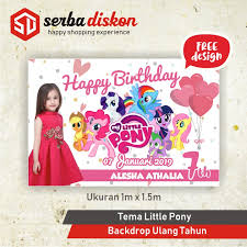 Kalau aku kuda ada badut lucu dan kuda poni di pesta ulang tahun jenica? Spanduk Banner Ulang Tahun Little Pony Free Desain Custom 1 Hari Jadi Shopee Indonesia