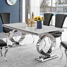 Adele Marble Dining Table In White With Polished Metal Legs Furniture In Fashion Dining Table Marble Marble Top Dining Table Glass Dining Table Designs