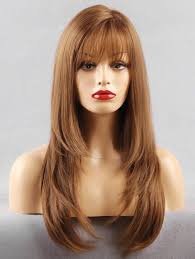 Long See Through Fringe Layered Straight Synthetic Wig Haircuts For Long Hair With Layers Long Hair Styles Long Layered Hair
