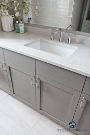 The gold touch adds up the luxuriousness to space! Our Bathroom Remodel Greige Subway Tile And More Beautiful Tile Bathroom Bathroom Tile Designs Bathroom Remodel Master