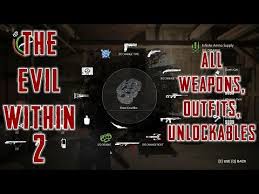 Unlockable, alternate outfits are somewhat of a standard in mikami's survival horror games, and the evil within 2 follows that trend. Comunidad Steam Video The Evil Within 2 All Weapons Outfits And Unlockables Burst Handgun Brass Knuckles Magnum Etc