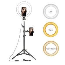 10 Selfie Desktop Led Ring Light With Stand Phone Holder For Live Vedio Makeup Ebay