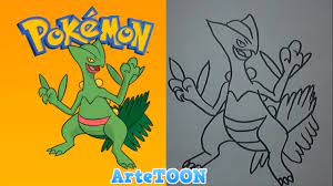 Como Dibujar A Sceptile Paso A Paso -How To Draw Sceptile (Pokemon) -  Youtube