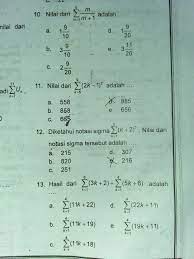 Check spelling or type a new query. Tolong Bantu Matematika Wajib Kelas Xi Notasi Sigma Nomor 10 Dan 13 Brainly Co Id