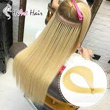 Wholesale and customize service is available Hiart 1g S Micro Ring I Tip Hair Extensions Human Remy Hair Salon Double Drawn Stick Tip Capsule Beaded Hair Extension 18 20 I Tip Aliexpress