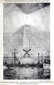 Competition Design For A Lighthouse In The Entrance To The Port Of New York City Architecture Drawing Architecture Mapping Historical Architecture