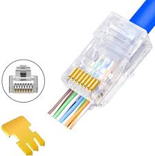 This article explain how to wire cat 5 cat 6 ethernet pinout rj45 wiring diagram with cat 6 color code , networks have become one of the essence in when ti comes to built your own reliable network most of the users don't know how to wire ethernet cables to built up a good network for their lan. Amazon Com 24awg Rj45 Cat5 Cat5e Connectors Pass Through Connector Gold Plated 3 Prong 8p8c Modular Plugs 50pack Home Audio Theater