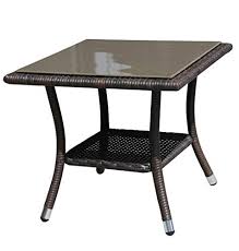 There's no denying that shopping for wicker coffee tables can be such an exciting task. Super Patio Outdoor Patio Wicker End Table Rattan Square Glass Top Wicker Coffee Table Side Storage Table Aluminum Frame Espresso Brown Buy Online In Saint Vincent And The Grenadines At Saintvincent Desertcart Com Productid