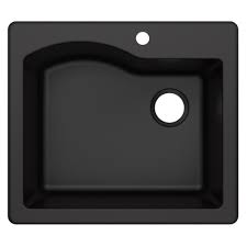 Constructed from 80% natural granite, with the look and feel of real stone, these modern kitchen sinks look striking in a. Reviews For Kraus Quarza Drop In Undermount Granite Composite 25 In 1 Hole Single Bowl Kitchen Sink In Black Kgd 441black The Home Depot