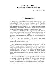 Qui se doute de la vérité de l'histoire de la fille ? Pdf Mimesis As Art Applications In Musical Heuristics