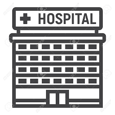 Black hospital white black white hospital black decoration element decorative symbol sketch ornament decor outline icon retro vintage background ornamental classical artistic ornate classic template backdrop shape draft collection flat emblem drawn elegant abstract floral flower elements. Hospital Building Line Icon Medicine And Healthcare Architecture Royalty Free Cliparts Vectors And Stock Illustration Image 85209677