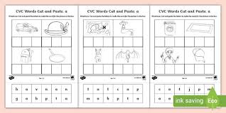 There are no reviews yet. A Cvc Words Cut And Paste Worksheets Teacher Made