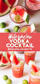 Watermelon Vodka Drink College Housewife Recipe In 2020 Watermelon Vodka Watermelon Vodka Drinks Refreshing Summer Cocktails