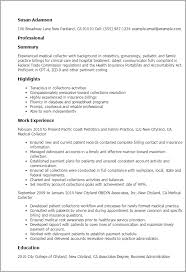 For resume writing tips, view this sample resume for accounts receivable that isaacs created below, or download the accounts receivable resume template in word. Medical Collector Resume Template Myperfectresume