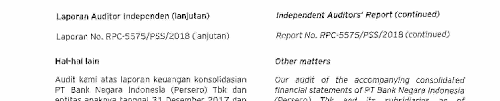 Ringkasan laporan audit 1mbd 2018. Https Www Bni Co Id Portals 1 Bni Perusahaan Hubunganinvestor Docs Laporankeuanganauditan 2017 Pdf