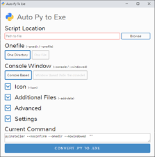 Oct 18, 2021 · apks are the chocie format for google android platform and exe files are associated with windows. Auto Py To Exe Pypi