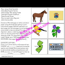 New jersey's official state flag was adopted on march 26, 1896. New Jersey State Symbols Adapted Book For Special Education And Autism