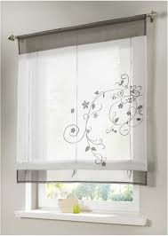 Transparente Fensterdekoration Mit Verspielter Stickerei Grau Tunnelzug Badezimmer Fensterdeko Rustikale Vorhange Fensterdekoration