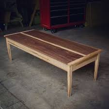 Legs by @rustydesigncanada coated with @odiesoil dimensions are 48 x 27.5. Walnut And Ambrosia Maple Coffee Table Made To Match A Console Table We Made Earlier This Year Happy Friday Coffee Table Maple Tables Table